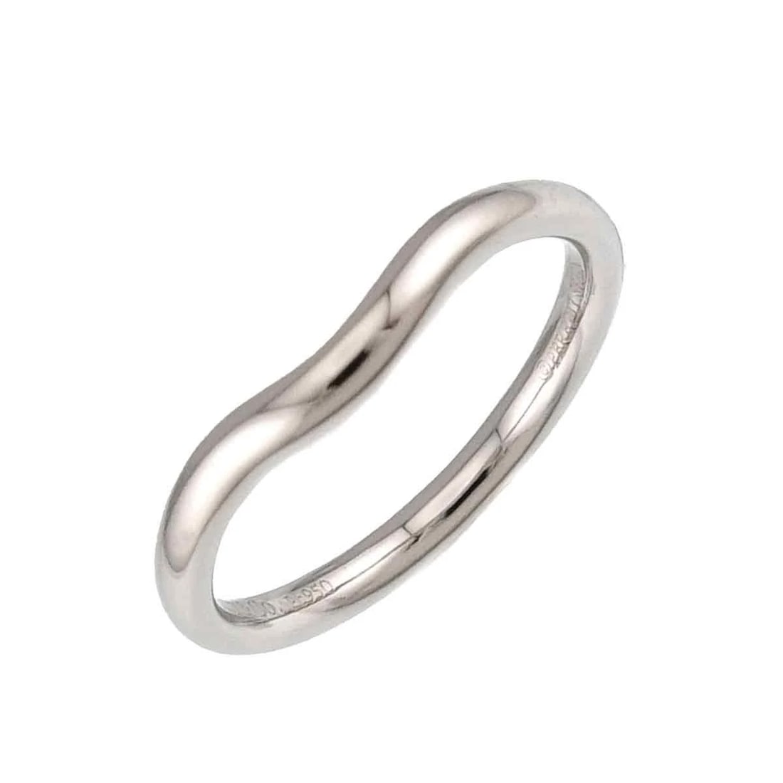 TIFFANY CO. CURVED BAND RING PLATINUM: TIFFANY Co. Curved Band Ring Platinum Brand: TIFFANY Co. Type/Style: Ring Material: Pt950, Color: Platinum Size: 6-6.25(US) Accessories: None Accessories Notice: When purchasing pre-owned