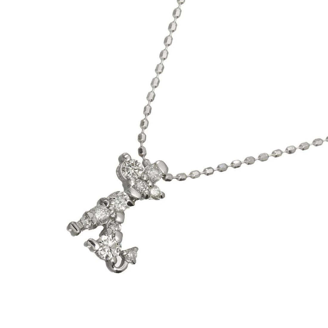 DIAMOND NECKLACE WHITE GOLD 750: Diamond Necklace White Gold 750 Brand: Unbranded Type/Style: Necklace Material: 750 White Gold, Main Stone Natural Color: White Gold Size: internal circumference of the chain:15.7inch-14.2inch Top
