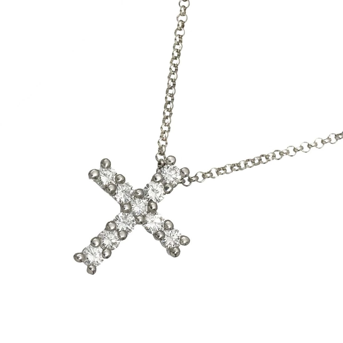 DIAMOND NECKLACE PLATINUM: Diamond Necklace Platinum Brand: Unbranded Type/Style: Necklace Material: Platinum, Main Stone Natural Color: Platinum Size: internal circumference of the chain:19.9inch-18.3inch Top Charm(max):W 16.9