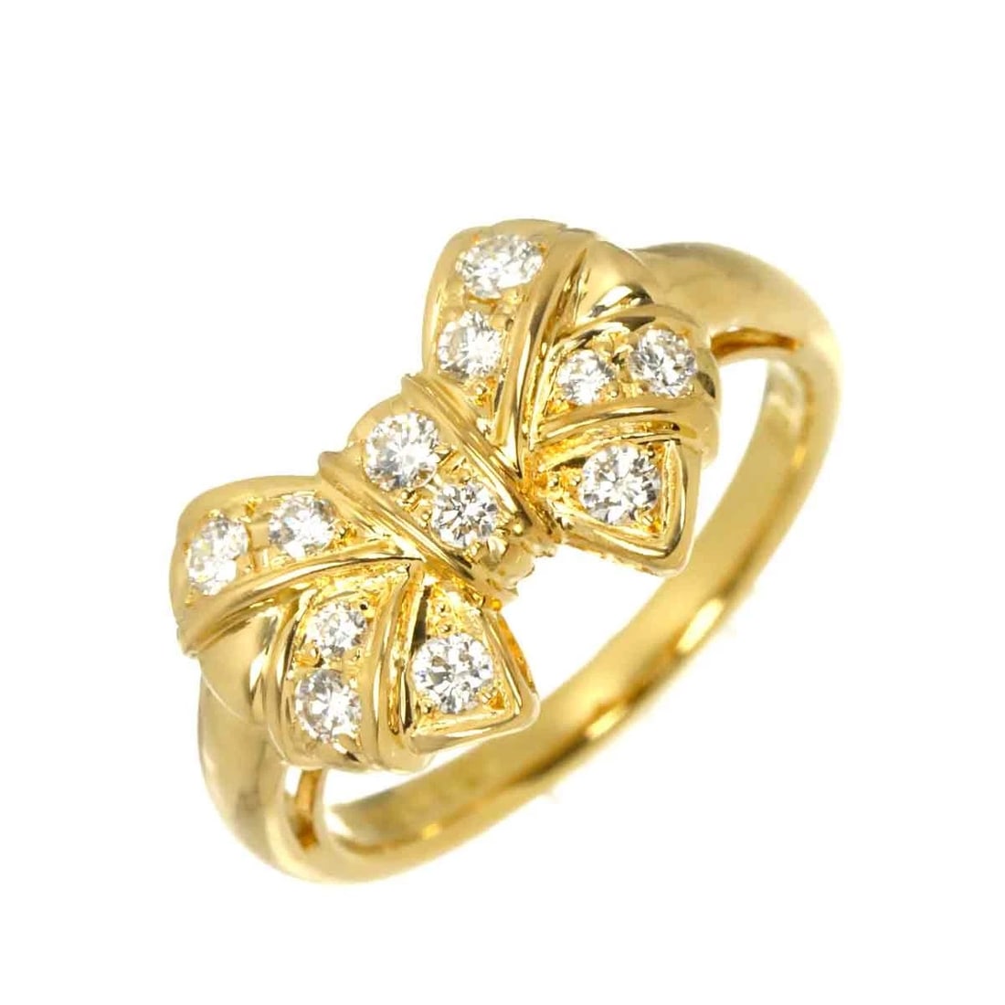 POLA DIAMOND RING 18K YG 750: POLA Diamond Ring 18K YG 750 Brand: POLA Type/Style: Ring Material: 750 Yellow Gold, Main Stone Natural Color: Gold Size: 5.25(US) Accessories: None Accessories Notice: When purchasing pre-owned