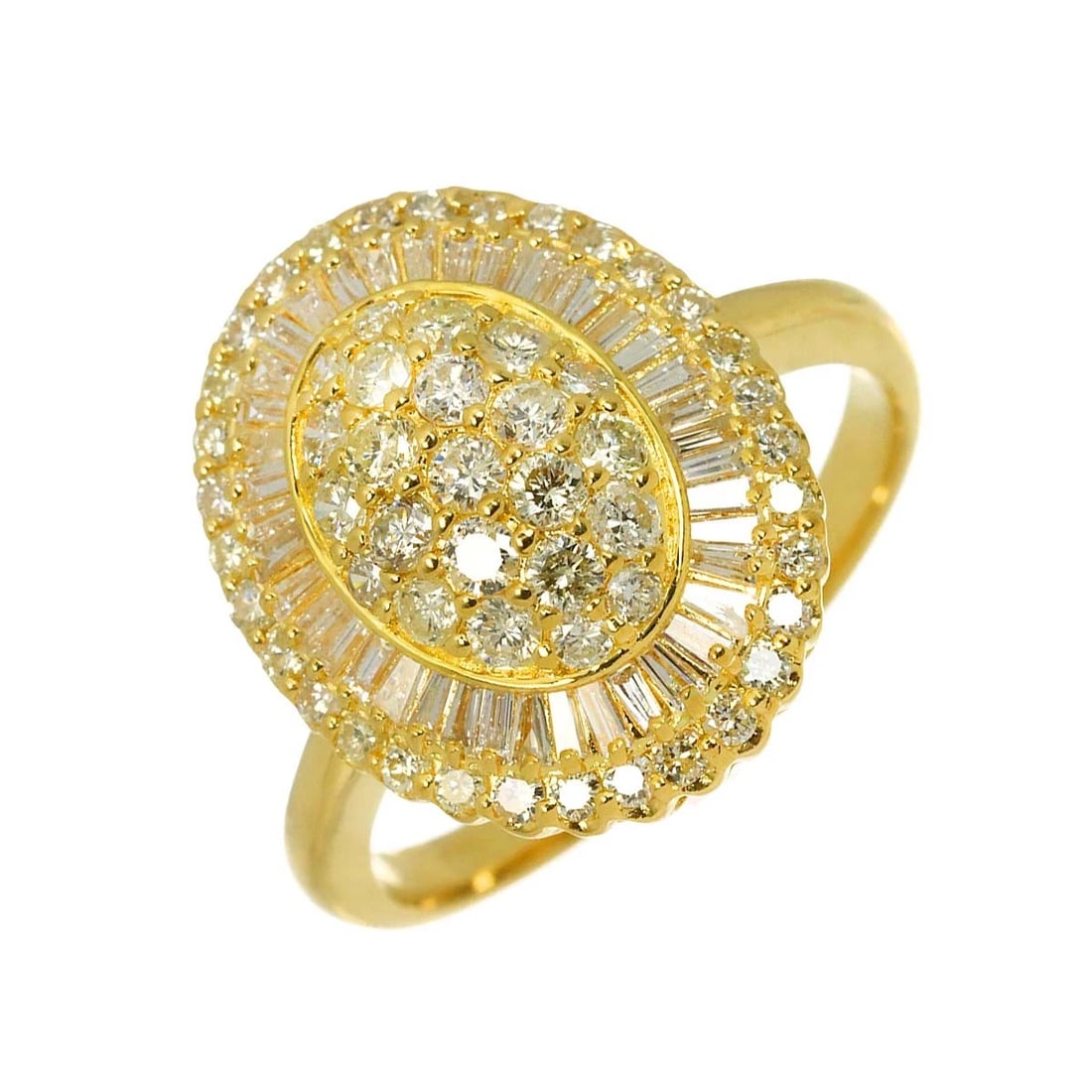 DIAMOND RING 18K YELLOW GOLD 750: Diamond Ring 18K Yellow Gold 750 Brand: Unbranded Type/Style: Ring Material: 750 Yellow Gold, Color: Yellow Gold Size: 8.75(US) Accessories: None Accessories Notice: When purchasing pre-owned goods,