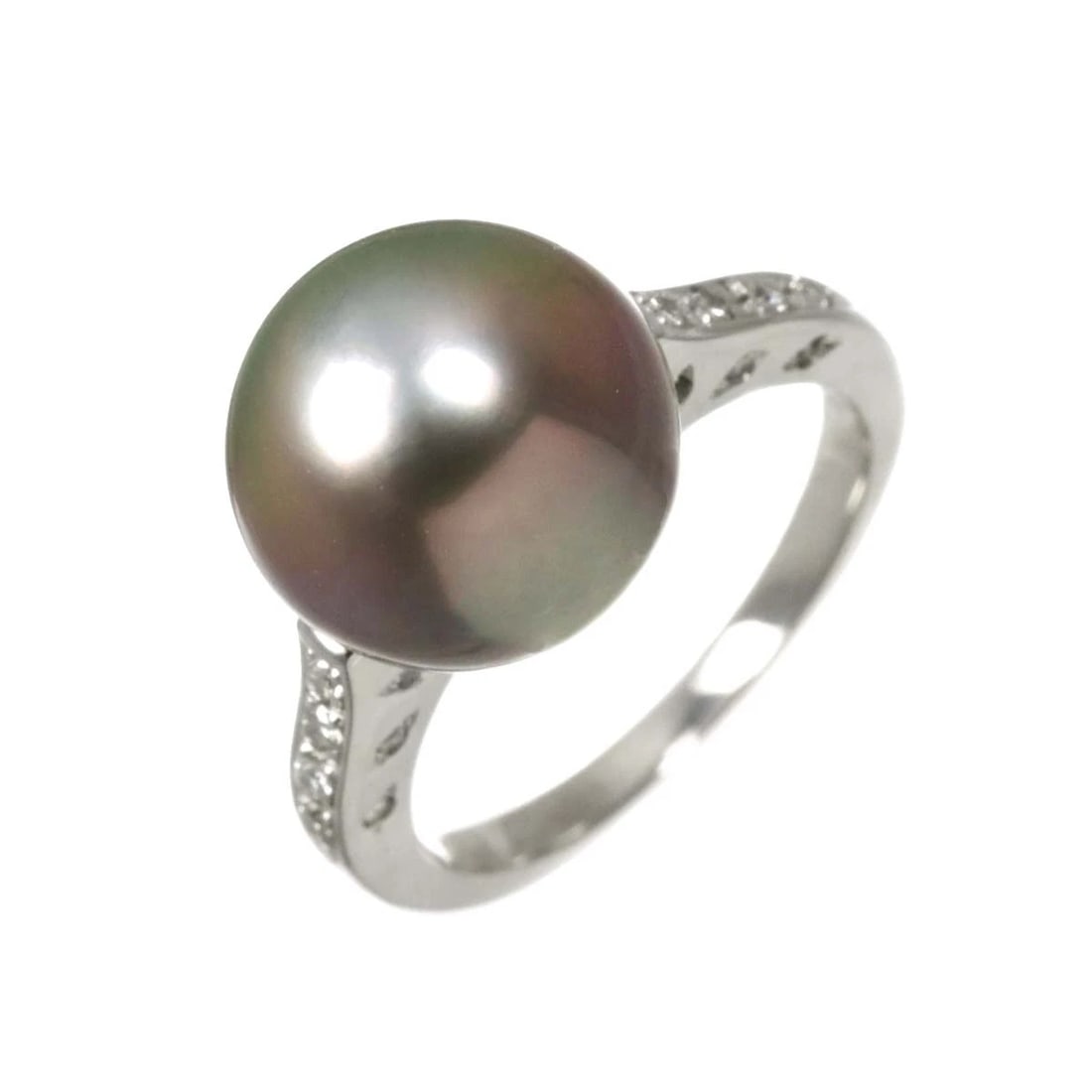BLACK SOUTH SEA PEARL DIAMOND RING PT: Black South Sea pearl Diamond Ring Pt Brand: Unbranded Type/Style: Ring Material: Platinum, Color: Platinum Size: 5.5-5.75(US) Accessories: None Accessories Notice: When purchasing pre-owned goods,