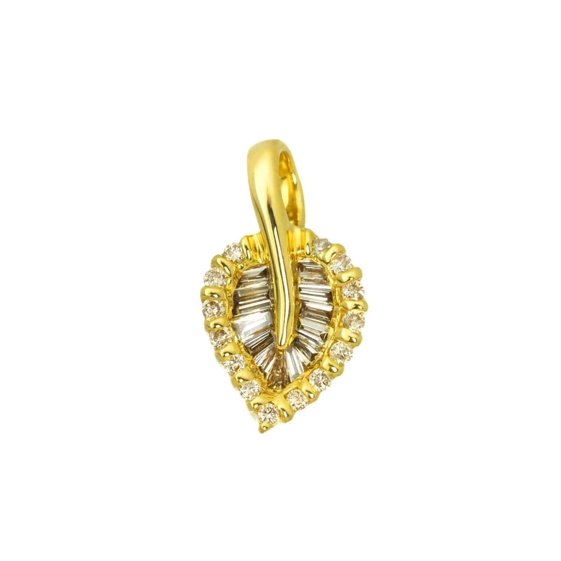 DIAMOND PENDANT 18K YELLOW GOLD 750: Diamond Pendant 18K Yellow Gold 750 Brand: Unbranded Type/Style: Pendant Material: 750 Yellow Gold, Main Stone Natural Color: Yellow Gold Size: W 9 x H 15.8mm Thickness:4.5mm bail:(inside dimension)