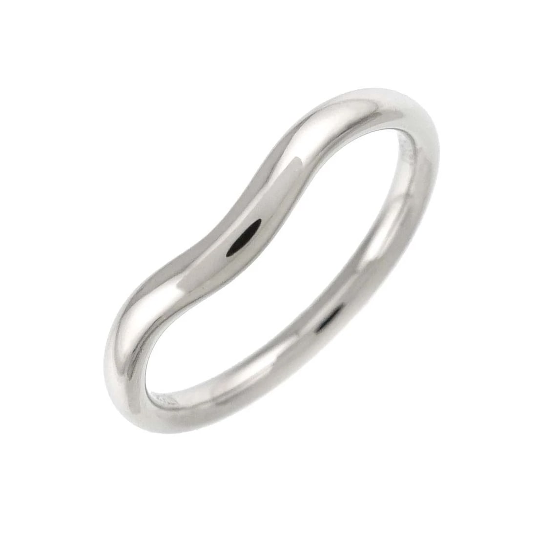 TIFFANY CO. CURVED BAND RING PT PLATINUM: TIFFANY Co. Curved Band Ring Pt Platinum Brand: TIFFANY Co. Type/Style: Ring Material: Platinum, Color: Platinum Size: 5-5.25(US) Accessories: None Accessories Notice: When purchasing pre-owned