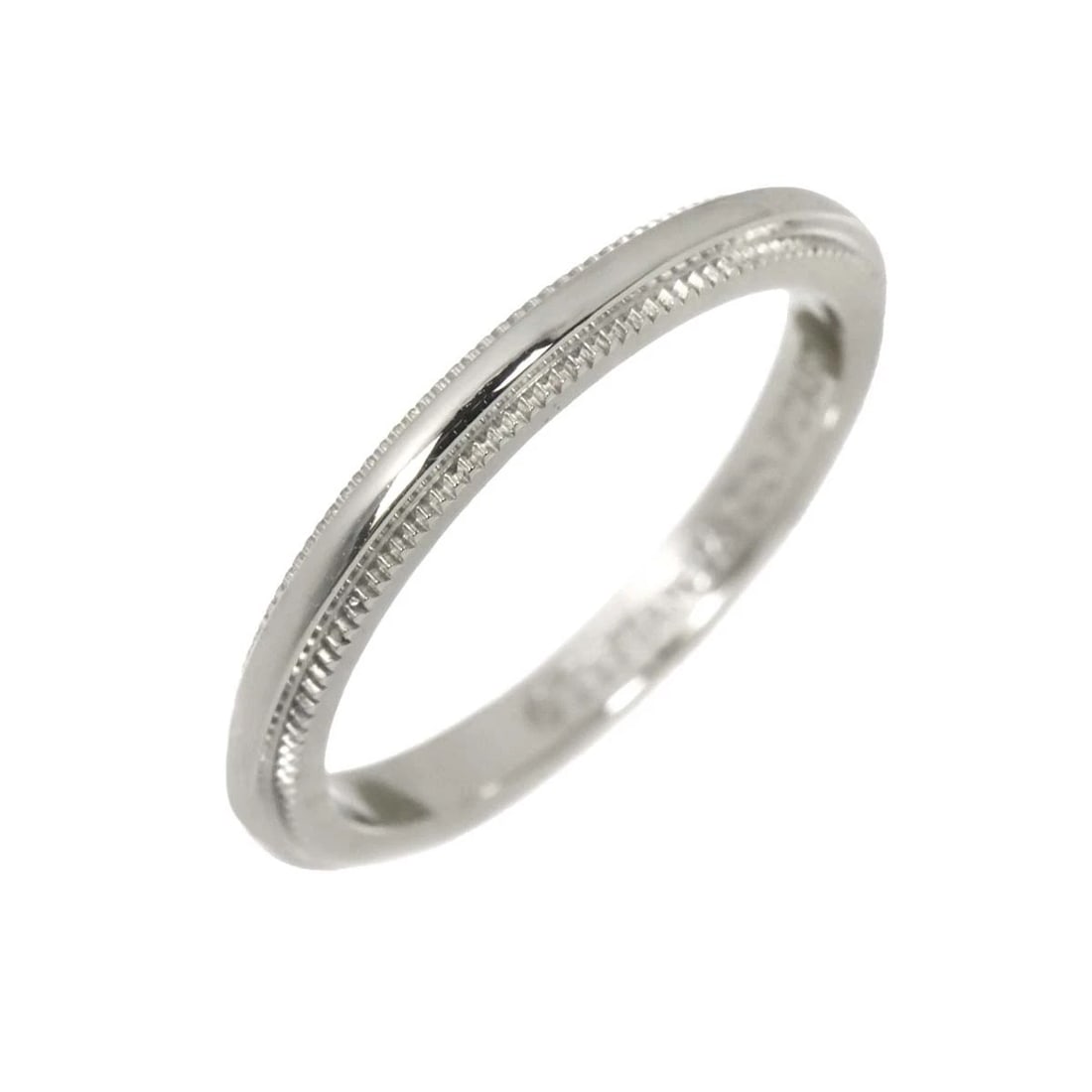 TIFFANY CO. MILGRAIN BAND RING PT PLATINUM: TIFFANY Co. Milgrain Band Ring Pt Platinum Brand: TIFFANY Co. Type/Style: Ring Material: Platinum, Color: Platinum Size: 2.5-2.75(US) Accessories: None Accessories Notice: When purchasing pre-owned