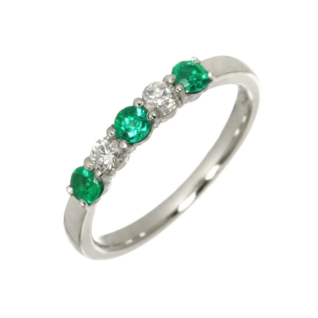 EMERALD DIAMOND RING PT PLATINUM: Emerald Diamond Ring Pt Platinum Brand: Unbranded Type/Style: Ring Material: Platinum, Color: Platinum Size: 5-5.25(US) Accessories: None Accessories Notice: When purchasing pre-owned goods, please