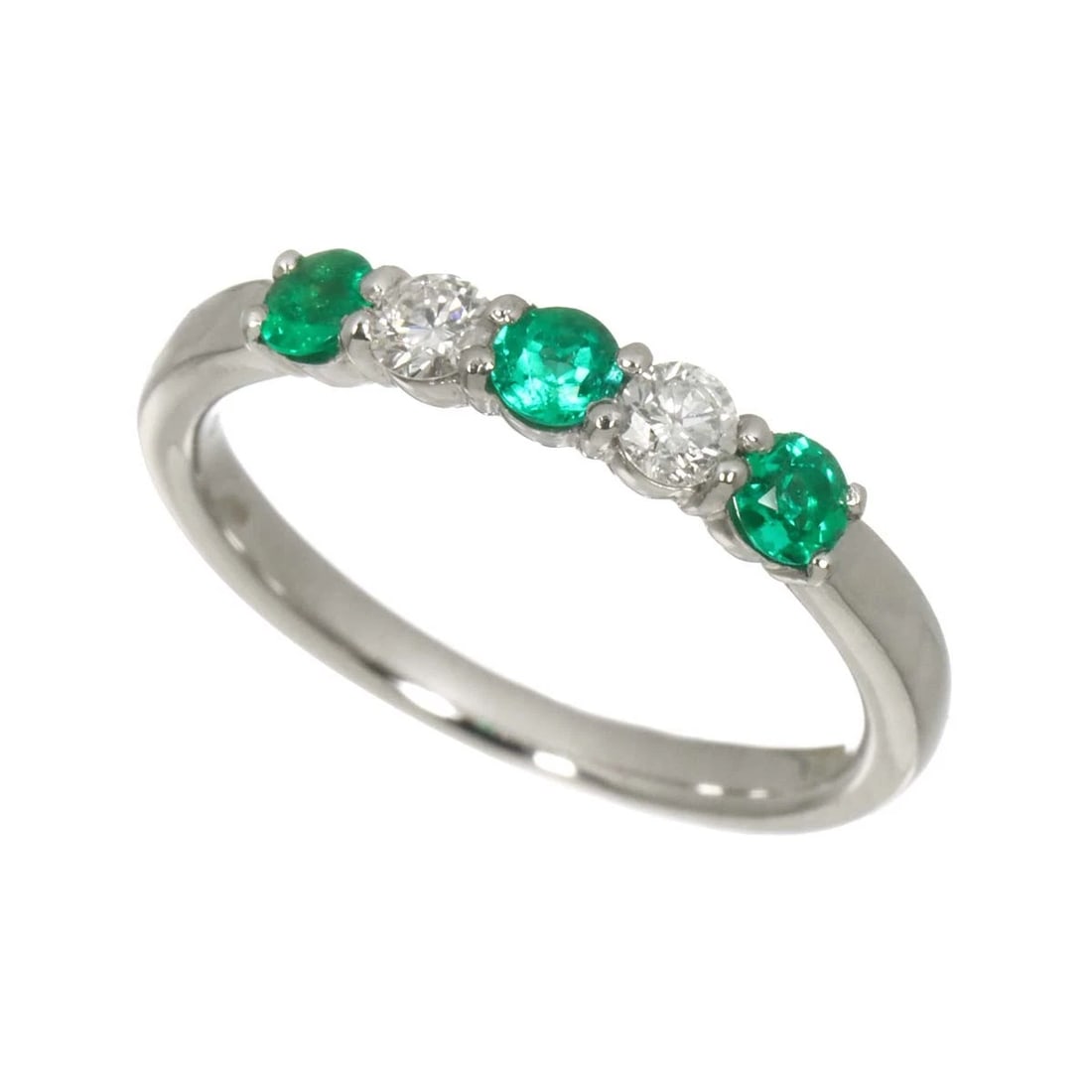 EMERALD DIAMOND RING PT PLATINUM - 3
