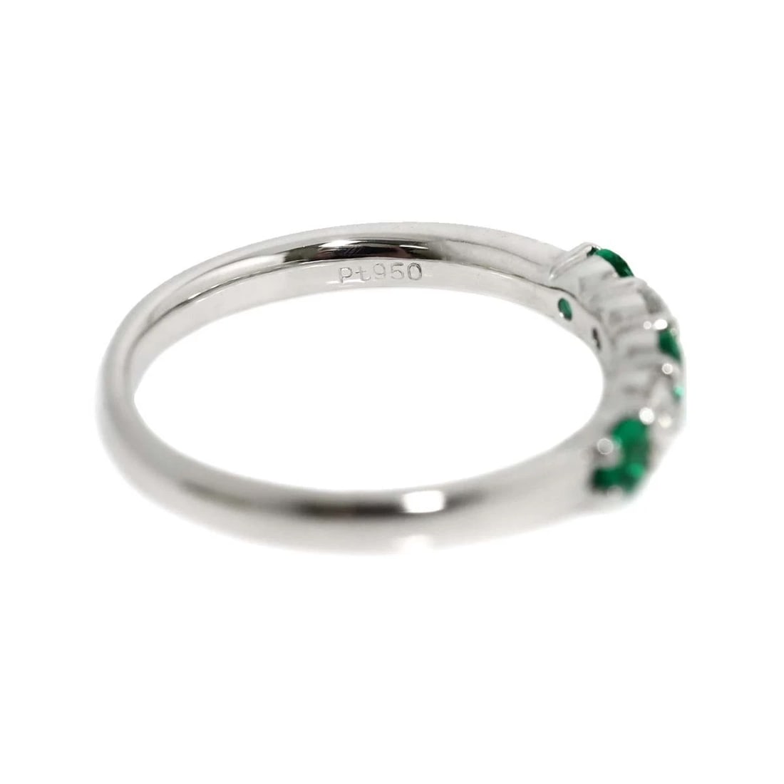EMERALD DIAMOND RING PT PLATINUM - 4