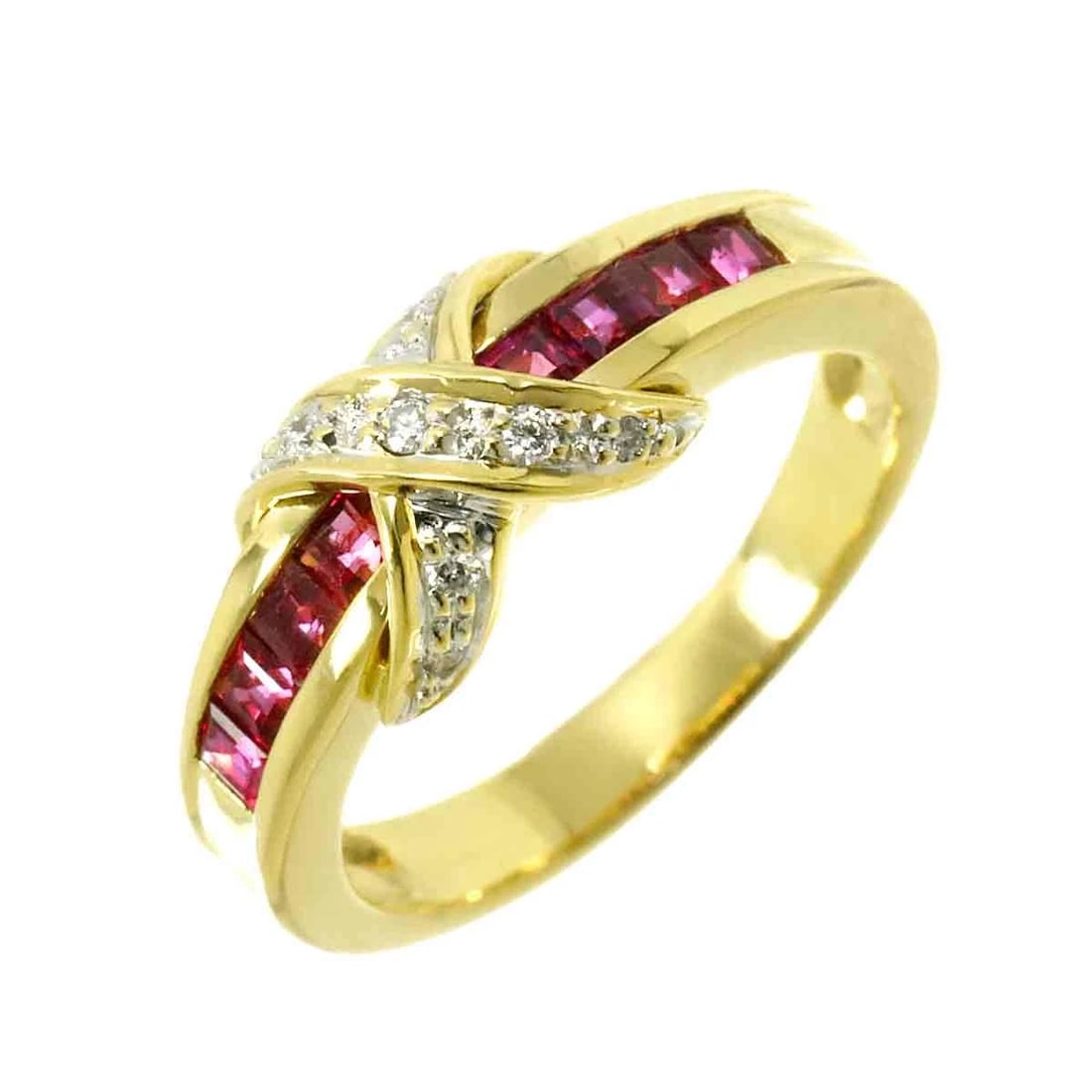 RUBY DIAMOND RING 18K YG YELLOW GOLD 750: Ruby Diamond Ring 18K YG Yellow Gold 750 Brand: Unbranded Type/Style: Ring Material: 750 Yellow Gold, Color: Yellow Gold Size: 6(US) Accessories: None Accessories Notice: When purchasing p