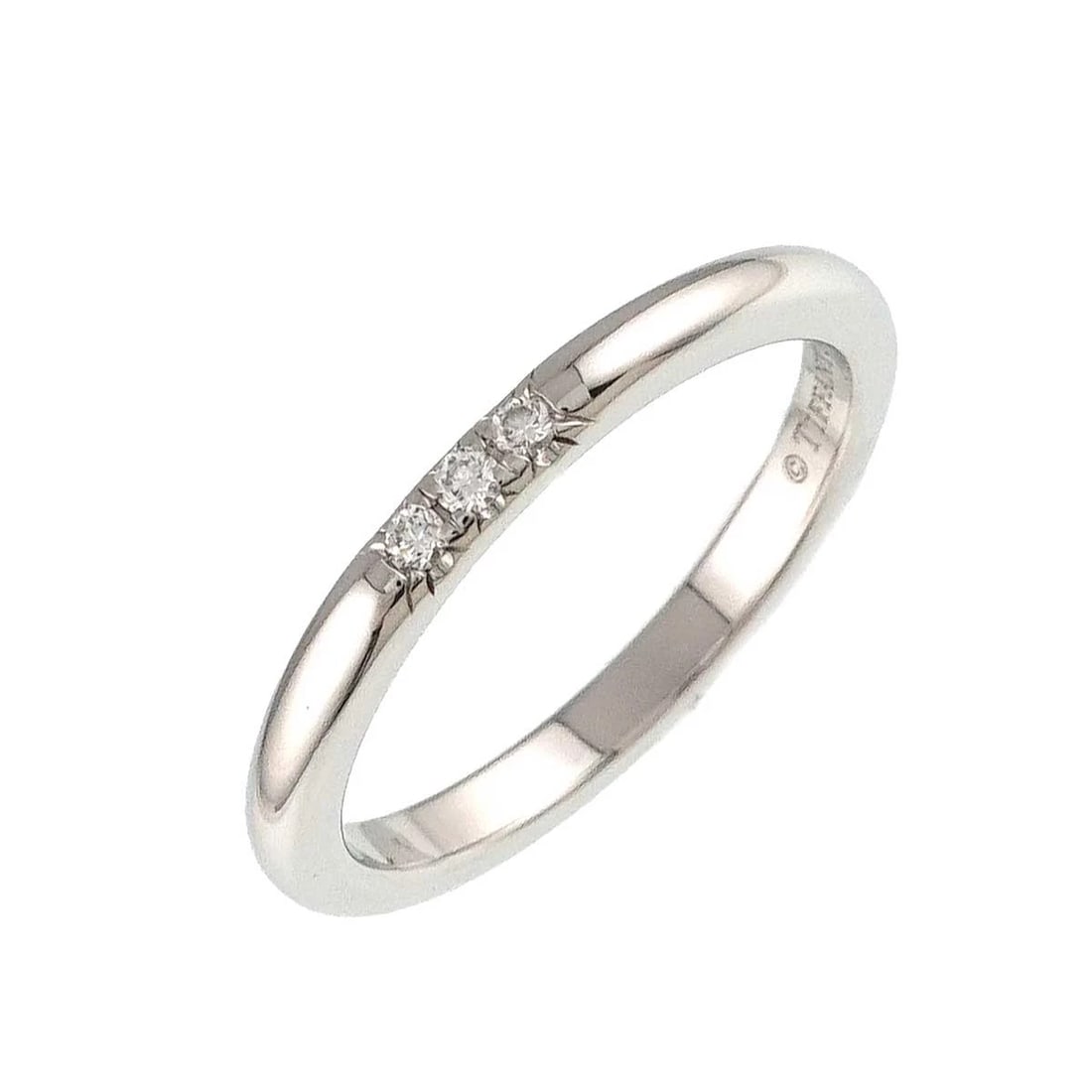 TIFFANY CO. FOREVER BAND DIAMOND RING PLATINUM: TIFFANY Co. Forever Band Diamond Ring Platinum Brand: TIFFANY Co. Type/Style: Ring Material: Platinum, Main Stone Natural Color: Platinum Size: 3.25(US) Accessories: None Accessories Notic