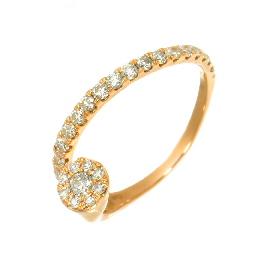 DIAMOND RING 18K PG PINK GOLD 750: Diamond Ring 18K PG Pink Gold 750 Brand: Unbranded Type/Style: Ring Material: 750 Pink Gold, Main Stone Natural Color: Pink Gold Size: 6-6.25(US) Accessories: None Accessories Notice: When purchasing