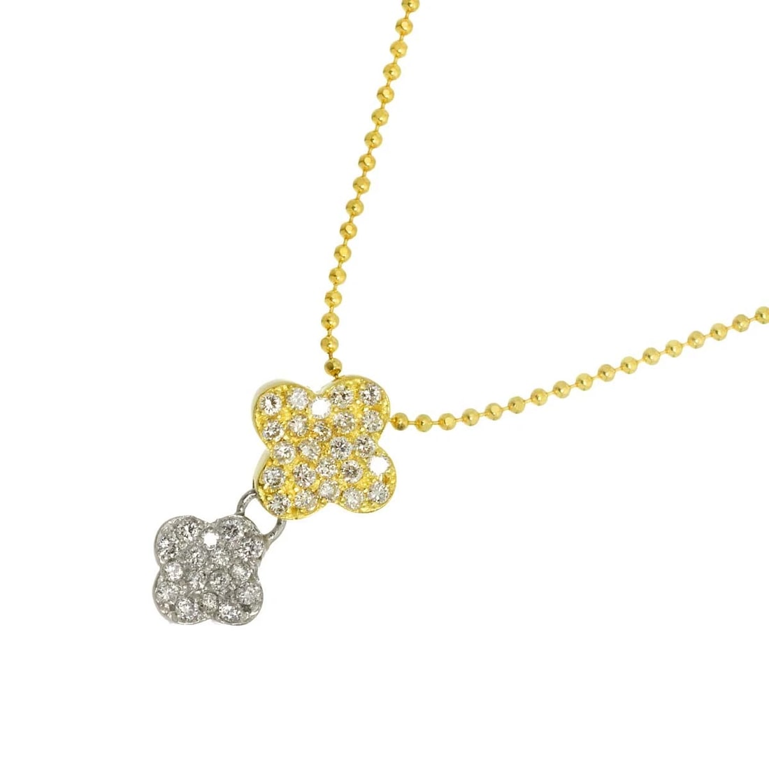 DIAMOND NECKLACE PT 18K YG 750 PLATINUM: Diamond Necklace Pt 18K YG 750 Platinum Brand: Unbranded Type/Style: Necklace Material: 750 Yellow Gold Platinum, Main Stone Natural Color: Gold Size: internal circumference of the chain:inch15.7inch-