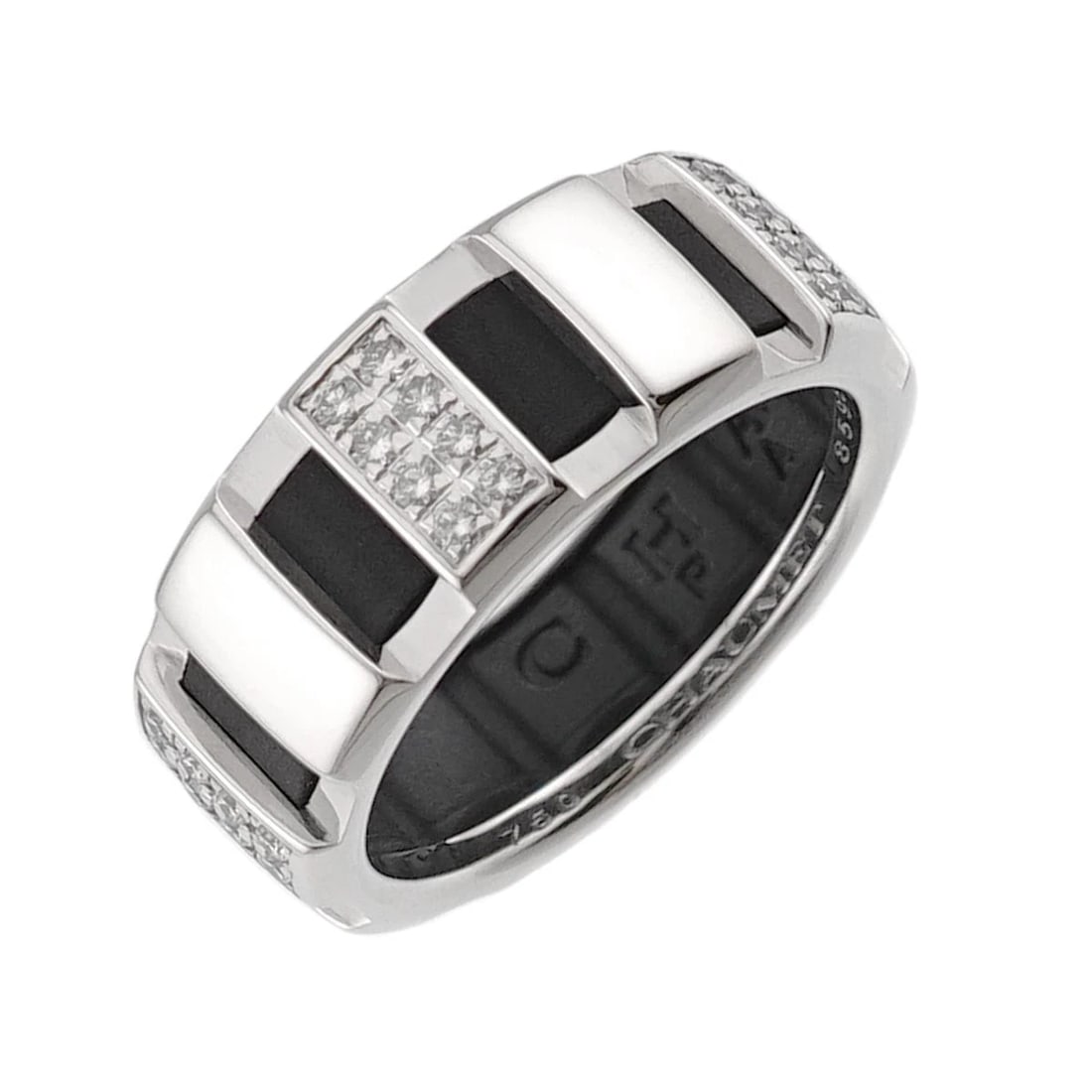 CHAUMET CLASSONE DIAMOND RING K18 WG 750: CHAUMET Classone Diamond Ring K18 WG 750 Brand: CHAUMET Type/Style: Ring Material: 750 White Gold Rubber, Color: White Gold Size: 5.25(US) Accessories: None Accessories Notice: When purchasing