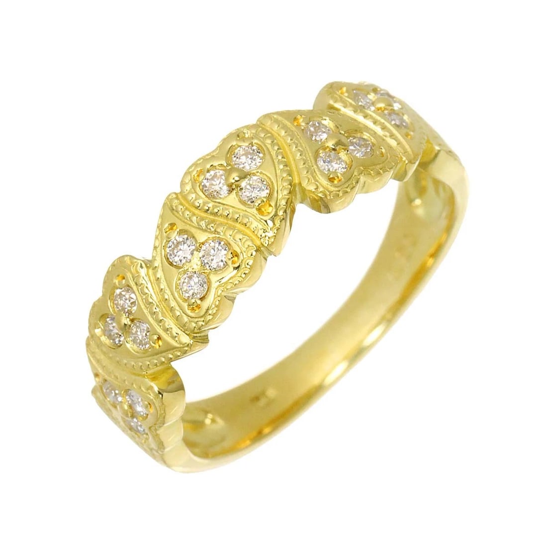 DIAMOND RING 18K YG YELLOW GOLD 750: Diamond Ring 18K YG Yellow Gold 750 Brand: Unbranded Type/Style: Ring Material: 750 Yellow Gold, Color: Yellow Gold Size: 5.75-6(US) Accessories: None Accessories Notice: When purchasing pre-owned