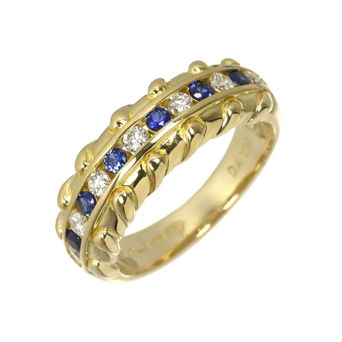 MASUMI KASAHARA SAPPHIRE DIAMOND RING 18K YG 750: Masumi Kasahara Sapphire Diamond Ring 18K YG 750 Brand: Masumi Kasahara Type/Style: Ring Material: 750 Yellow Gold, Color: Yellow Gold Size: 6(US) Accessories: None Accessories Notice: Whe