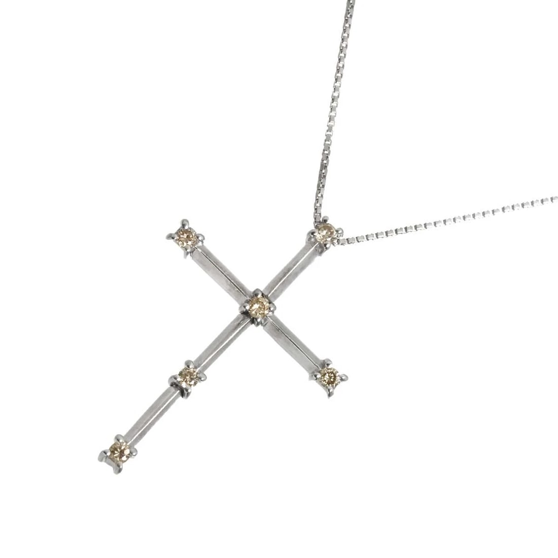 DAMIANI CROSS DIAMOND NECKLACE 18K WHITE GOLD 750: DAMIANI Cross Diamond Necklace 18K White Gold 750 Brand: DAMIANI Type/Style: Necklace Material: 750 White Gold, Color: White Gold Size: internal circumference of the chain:20.5inch to16.9inch Top Char