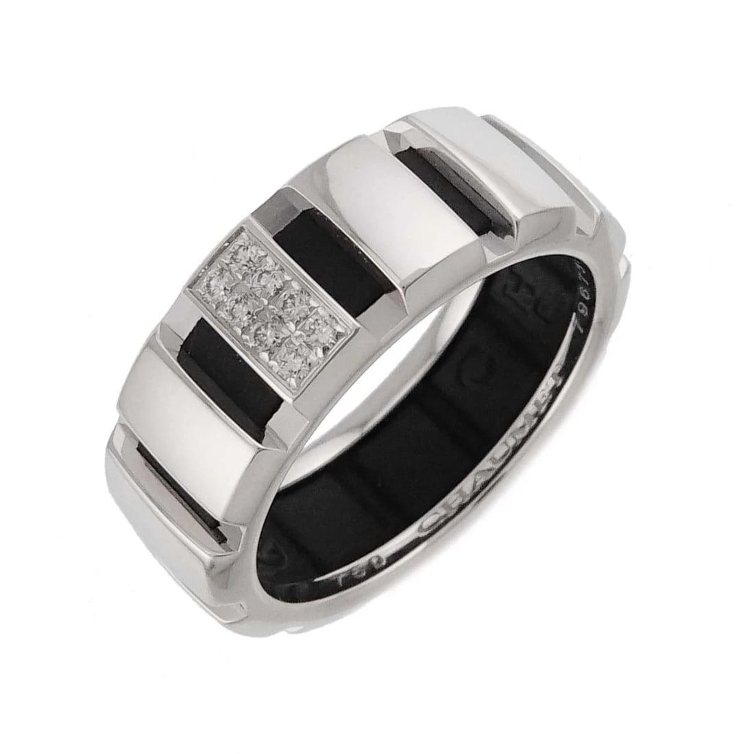 CHAUMET CLASSONE DIAMOND RING 18K K18 WG 750 RUBBER: CHAUMET Classone Diamond Ring 18K K18 WG 750 Rubber Brand: CHAUMET Type/Style: Ring Material: 750 White Gold Rubber, Color: White Gold Size: 5.5-5.75(US) Accessories: None Accessories Noti