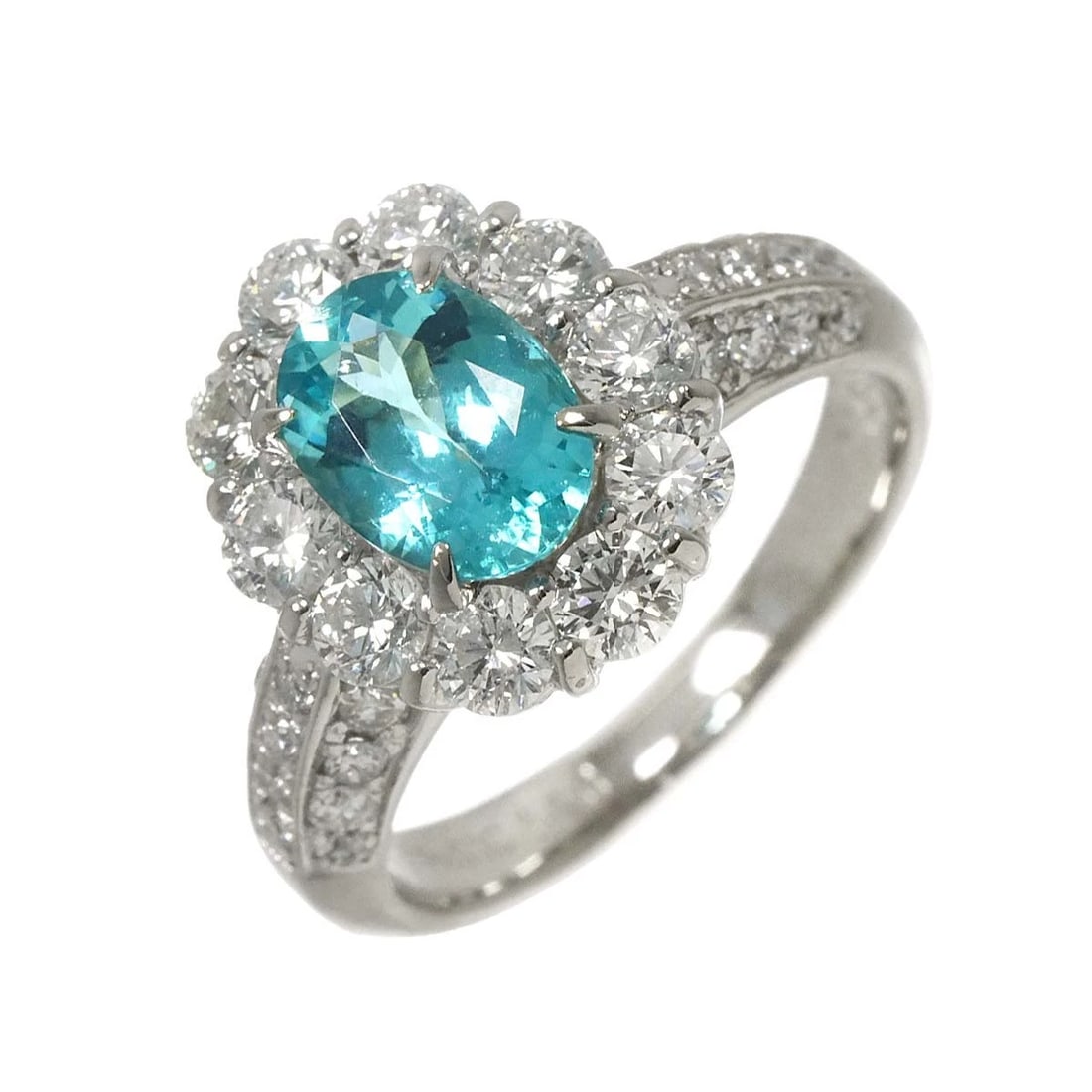 TOURMALINE DIAMONE RING PT PLATINUM: Tourmaline Diamone Ring Pt Platinum Brand: Unbranded Type/Style: Ring Material: Platinum, Main Stone Tourmaline Color: Platinum Size: 5.75-6(US) Accessories: None Accessories Notice: When