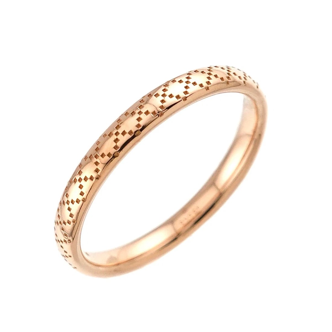 GUCCI DIAMANTISSIMA RING 18K PINK GOLD 750: GUCCI Diamantissima Ring 18K Pink Gold 750 Brand: GUCCI Type/Style: Ring Material: 750 Pink Gold, Color: Pink Gold Size: 7.25-7.5(US) Accessories: None Accessories Notice: When purchasing