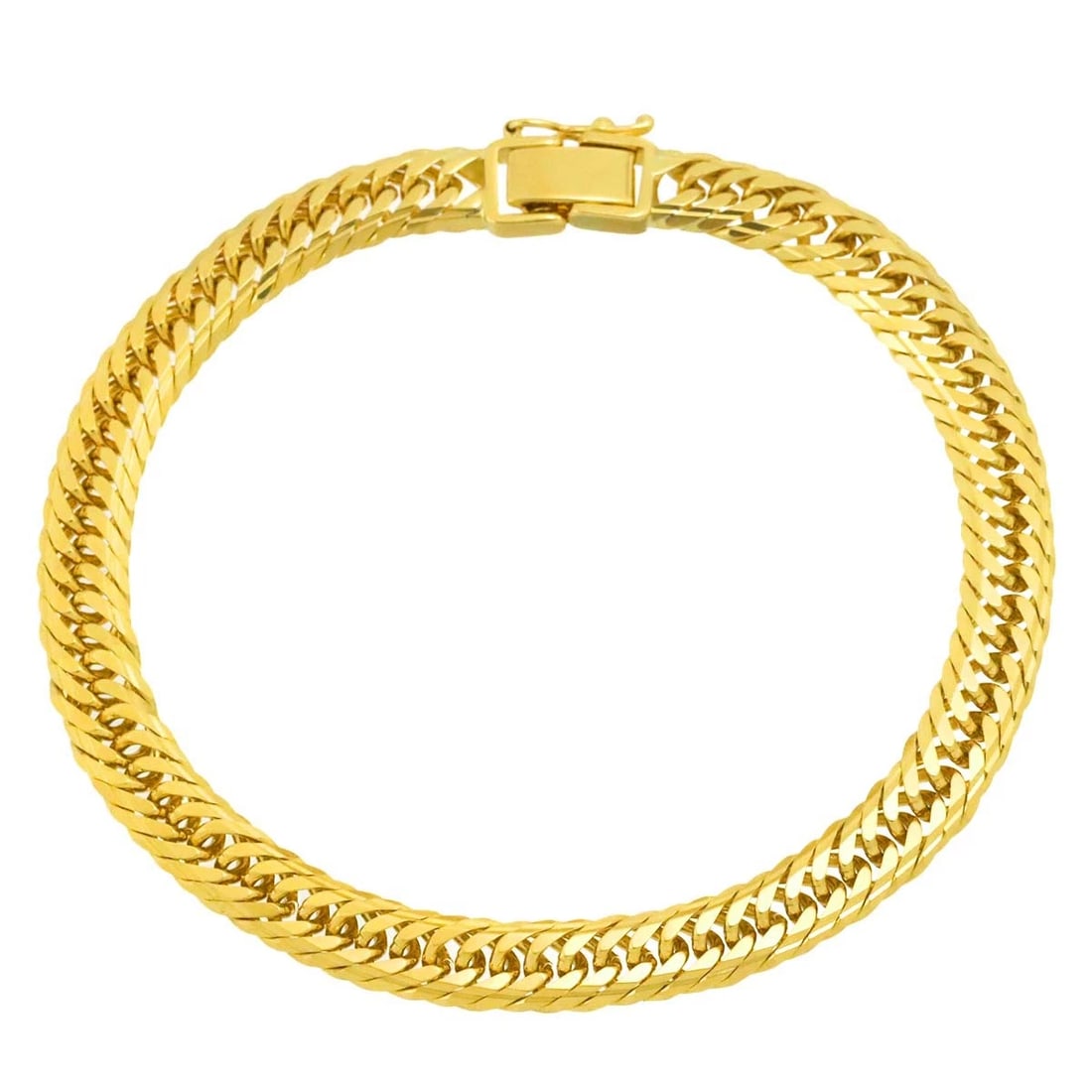 KIHEI CHAIN BRACELET 18K YG 750: Kihei chain Bracelet 18K YG 750 Brand: Unbranded Type/Style: Bracelet Material: 750 Yellow Gold, Color: Gold Size: Inner circumference:7.7inch Width:(max.) 6.5mm Accessories: None Accessories Notice: