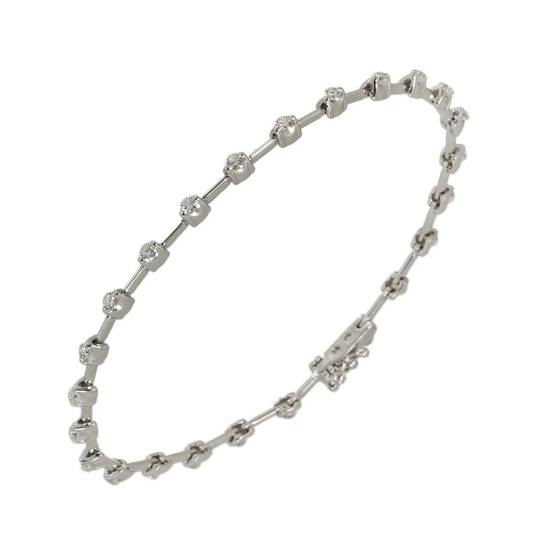 DE BEERS LINE DIAMOND BRACELET 18K WHITE GOLD 750: DE BEERS LINE Diamond Bracelet 18K White Gold 750 Brand: DE BEERS LINE Type/Style: Bracelet Material: 750 White Gold, Main Stone Natural Color: White Gold Size: Inner circumference 6.9inch