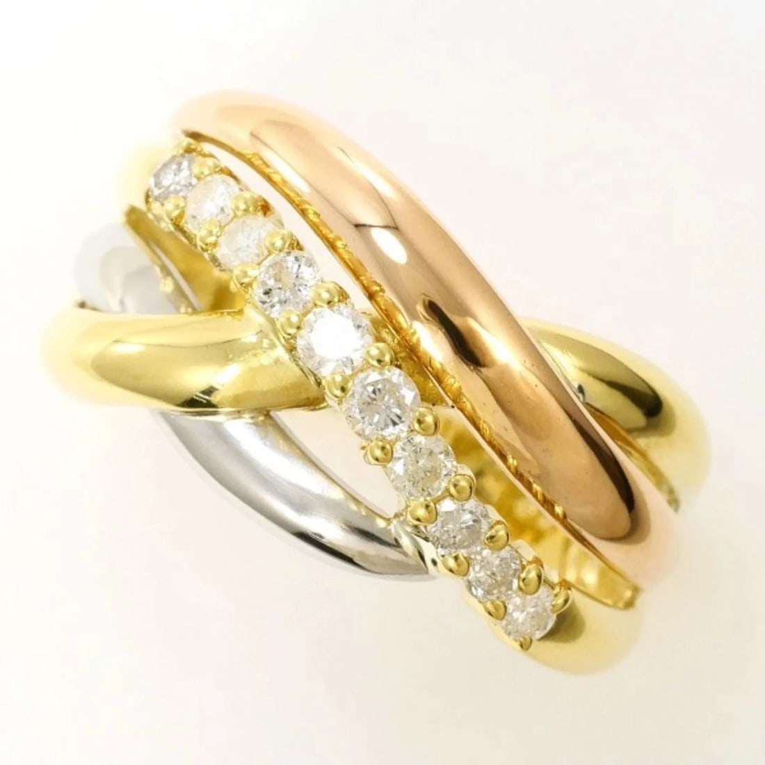 PT900 PLATINUM 18K YELLOW GOLD RING WITH DIAMOND: PT900 Platinum 18K Yellow Gold Ring with Diamond Brand: Unbranded Type/Style: Band ring Material: Platinum 900, Main Stone Natural Color: Pink gold, Yellow gold Size: US 6 Accessories: None