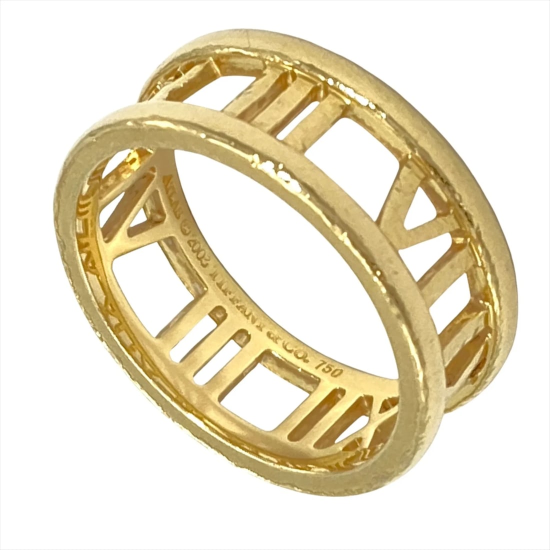 TIFFANY & CO. OPEN ATLAS RING: Tiffany & Co. Open Atlas Ring Brand: Tiffany Type/Style: Band ring Material: Yellow gold (18K), Color: Yellow gold Size: US 5.5 Accessories: None Accessories Notice: When purchasing pre-ow