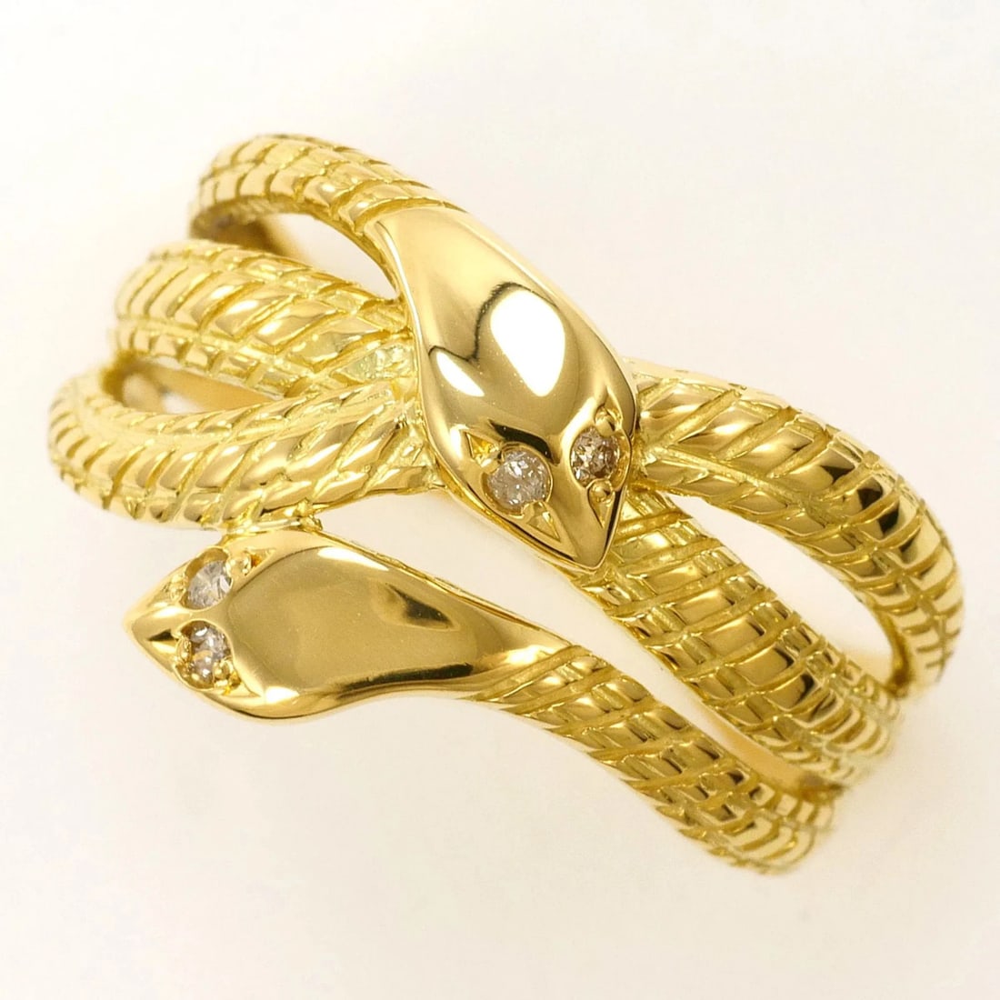 18K (18-KARAT) YELLOW GOLD RING WITH DIAMOND (1 of 5)