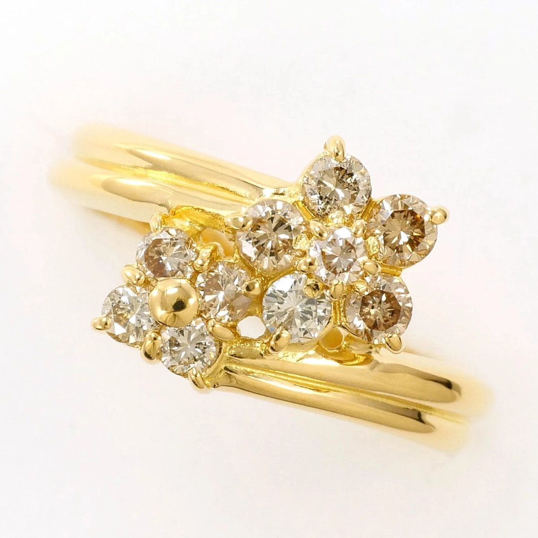 18K (18-KARAT) YELLOW GOLD RING WITH BROWN DIAMOND (1 of 4)