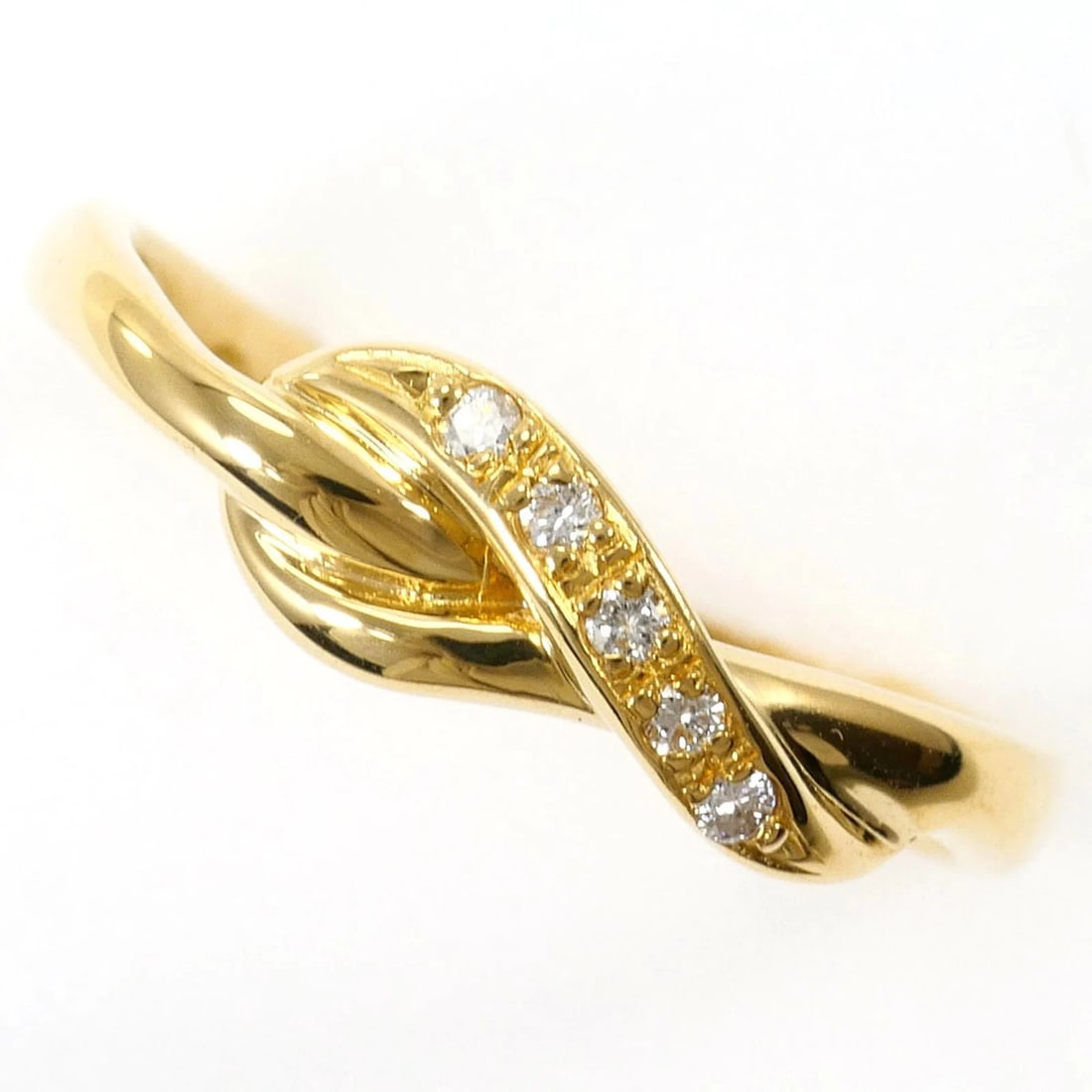 18K (18-KARAT) YELLOW GOLD RING WITH A DIAMOND (1 of 3)