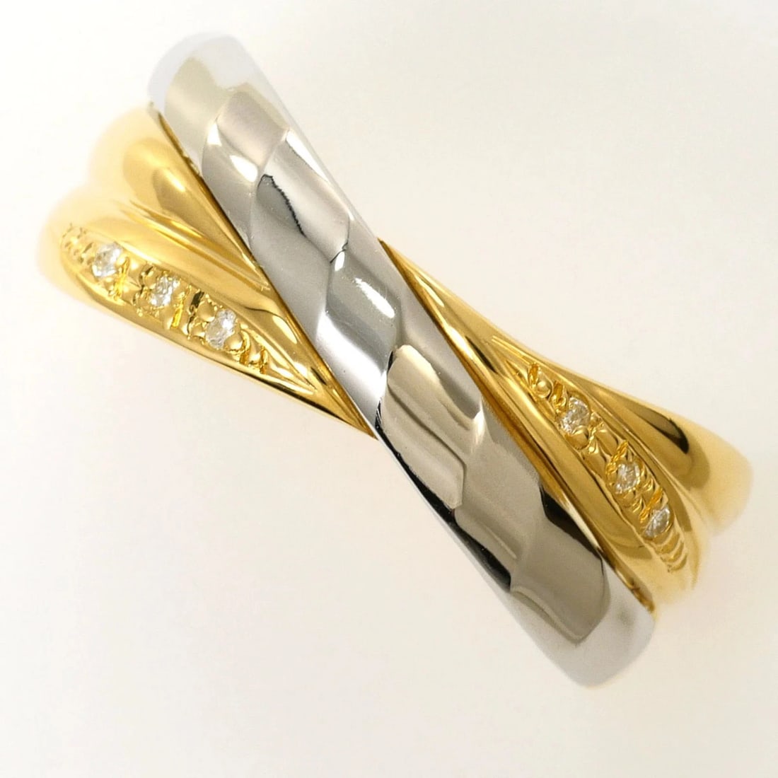 PT900 PLATINUM 18K YG YELLOW GOLD RING, DIAMOND: PT900 Platinum 18K YG Yellow Gold Ring, Diamond Brand: Unbranded Type/Style: Band ring Material: Platinum 900, Yellow gold (18K), Main Stone Natural Color: Platinum, Yellow gold Size: US 8