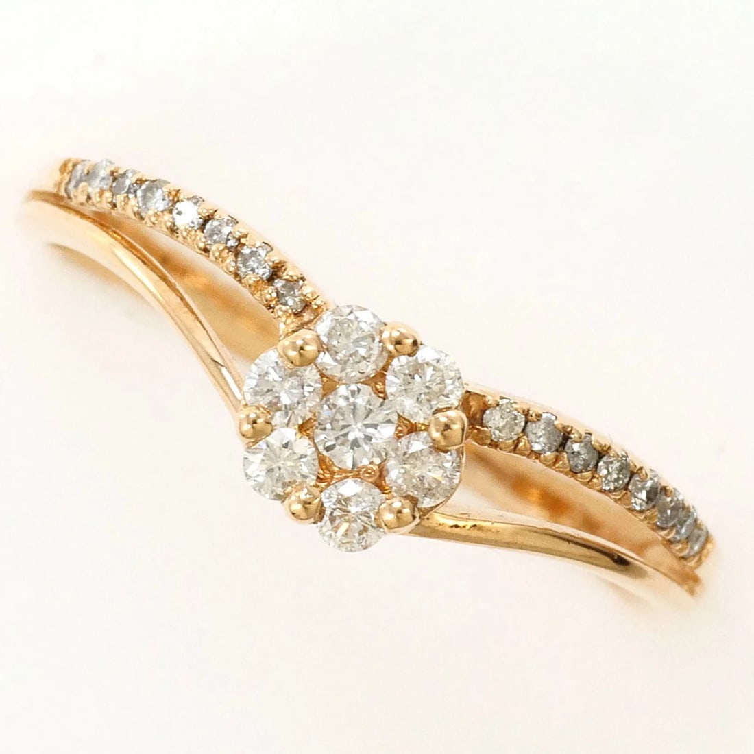 K10 10K PINK GOLD RING, DIAMOND: K10 10K Pink Gold Ring, Diamond Brand: Unbranded Type/Style: Band ring Material: Pink gold (10K), Main Stone Natural Color: Pink gold Size: US 6.5 Accessories: None Accessories Notice: When