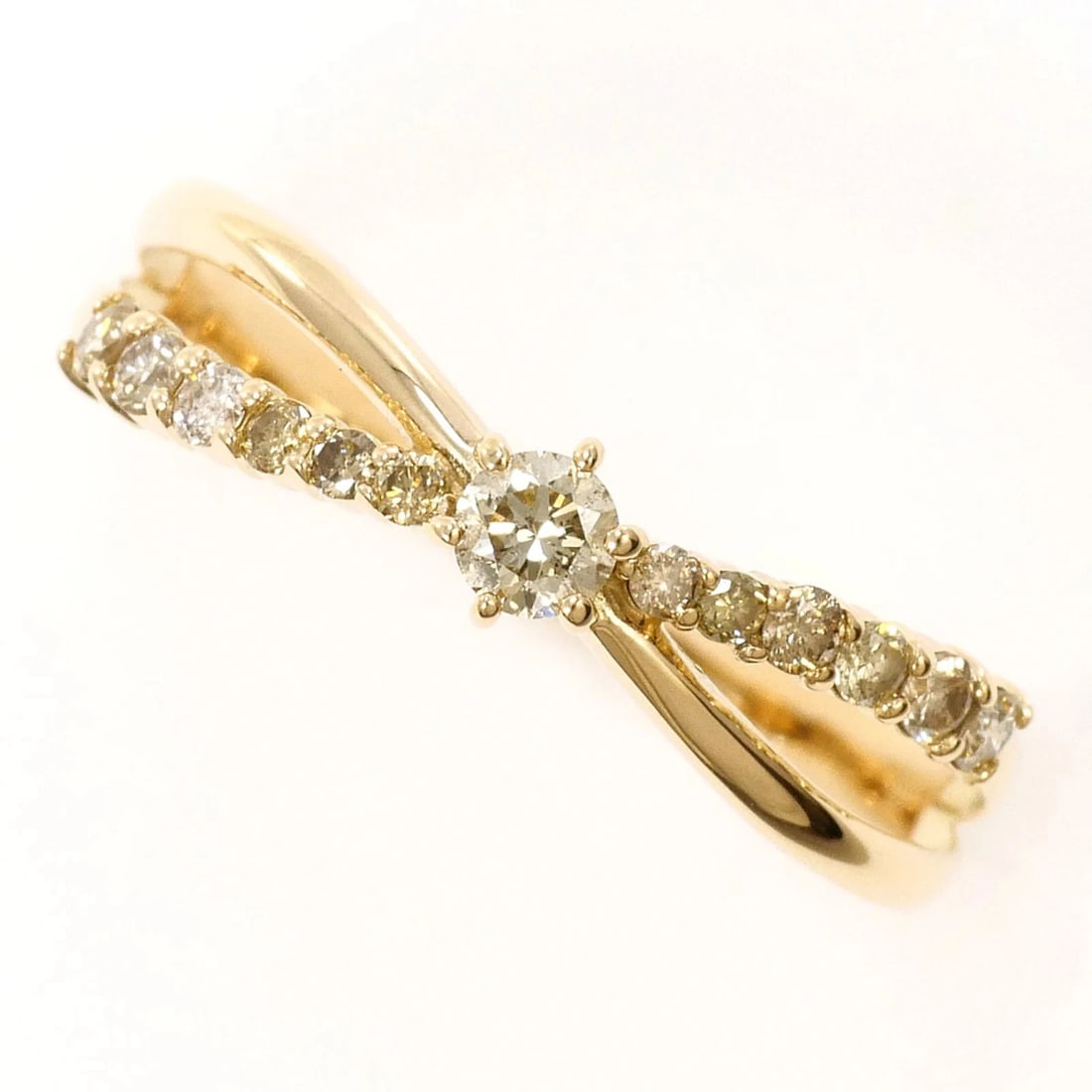K10 10K YG YELLOW GOLD RING, DIAMOND: K10 10K YG Yellow Gold Ring, Diamond Brand: Unbranded Type/Style: Band ring Material: Yellow gold (10K), Main Stone Natuarl Color: Yellow gold Size: US 6 Accessories: None Accessories Noti