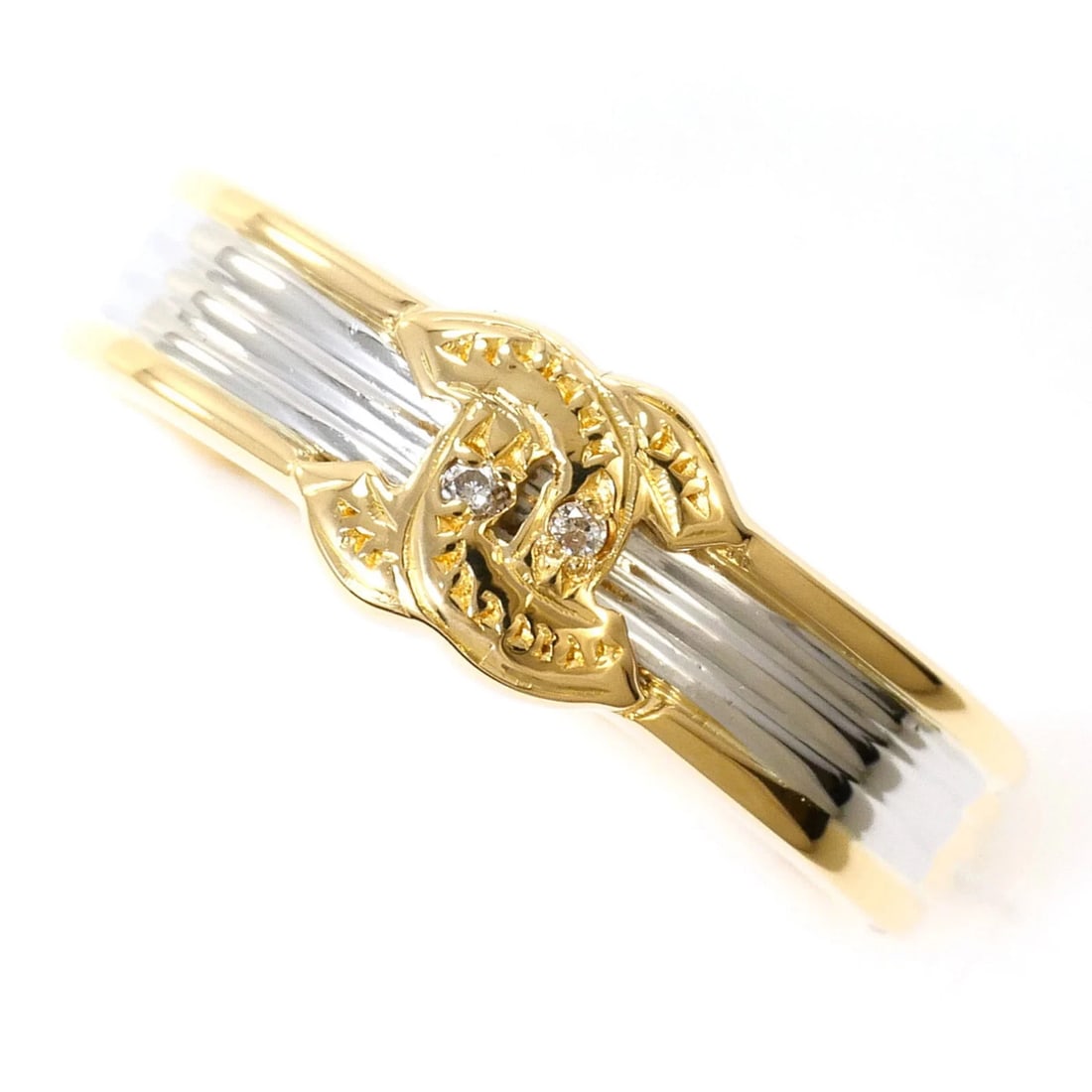 PT900 PLATINUM 18K YELLOW GOLD RING, DIAMOND: PT900 Platinum 18K Yellow Gold Ring, Diamond Brand: Unbranded Type/Style: Band ring Material: Platinum 900, Yellow gold (18K), Main Stone Natural Color: Platinum, Yellow gold Size: US 6 Accessorie
