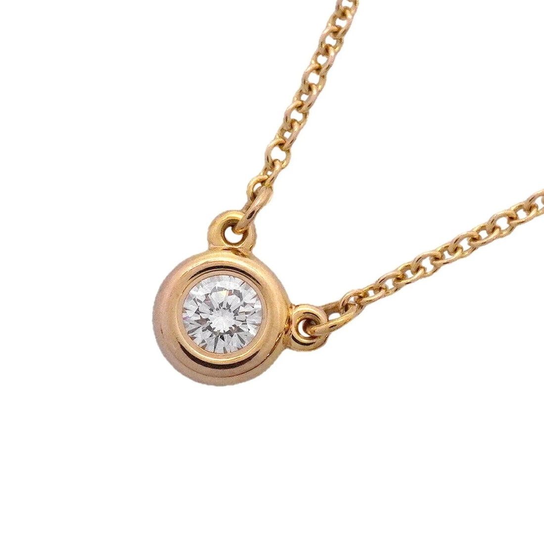 TIFFANY & CO. BY THE YARD NECKLACE, DIAMOND: Tiffany & Co. By the Yard Necklace, Diamond Brand: Tiffany Type/Style: Necklace Material: Pink gold (18K), Main Stone Natural Color: Pink gold Size: Length: 41.5 cm Accessories: None Acces