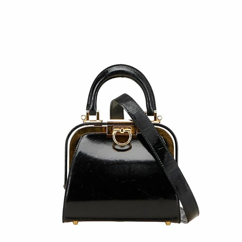 DIOR BLACK PATENT LEATHER 2WAY HANDBAG GOLD HARDWARE: Dior Black Patent Leather 2WAY Handbag Gold Hardware Brand: Dior Type/Style: 2WAY Handbag Material: Patent Leather Color: Black / Gold Size: Width: approx. 5.7 inches (14.5 cm) Height: approx. 4.9 inc