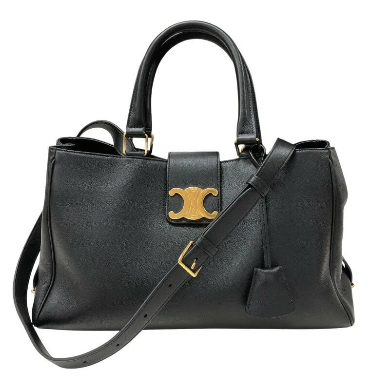 CELINE MEDIUM APOLLINE 2WAY BAG BLACK SUPPLE CALFSKIN HANDBAG: Celine Medium Apolline 2WAY Bag Black Supple Calfskin Handbag Brand: CELINE Type/Style: Handbag Material: Supple Calfskin Color: Black Size: Width: approx. 13.4 inches (34 cm) Height: approx. 8.7 inch