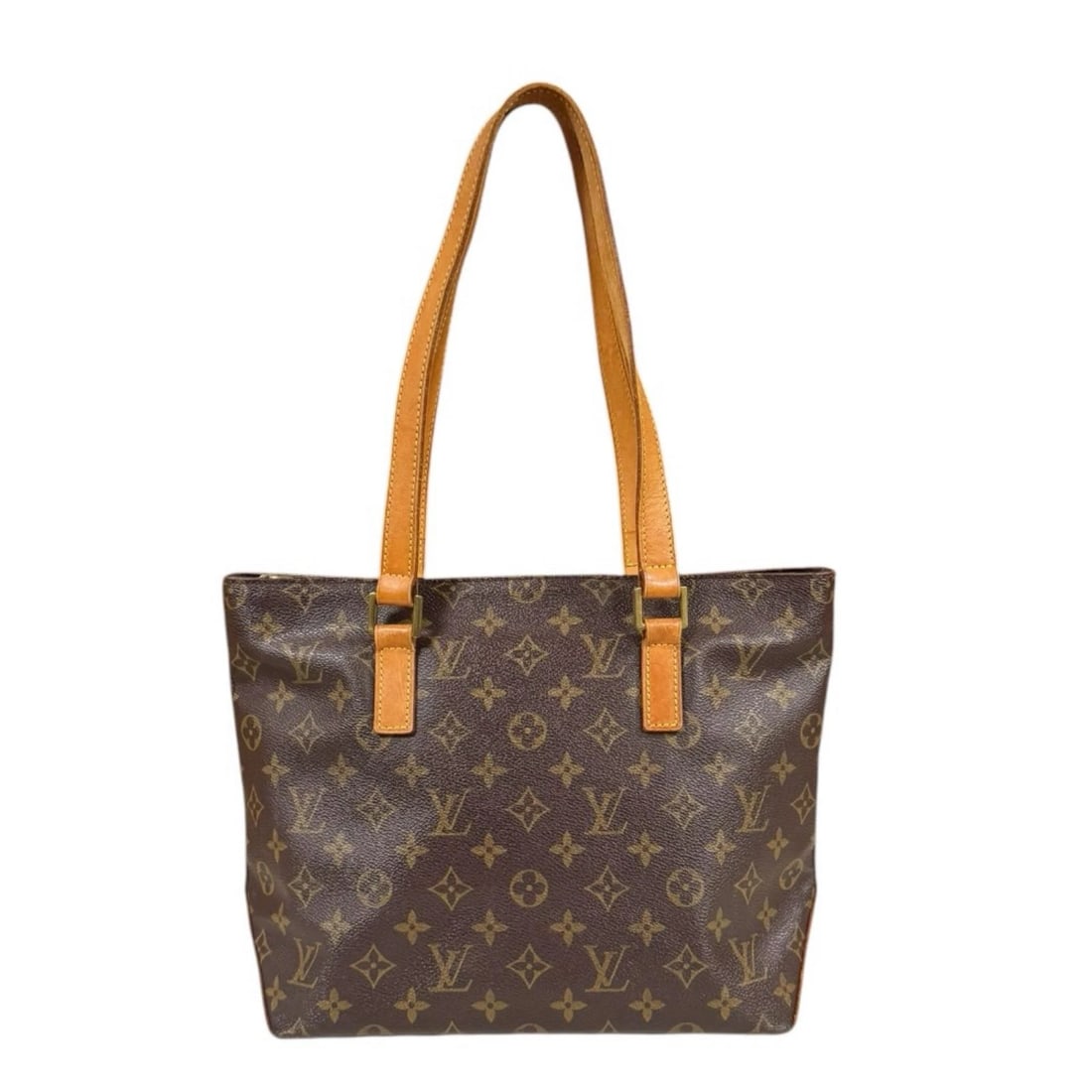 LOUIS VUITTON DAMIER EBENE CABAS PIANO TOTE BAG: LOUIS VUITTON Damier Ebene Cabas Piano Tote Bag Brand: LOUIS VUITTON Type/Style: Tote Bag Material: (Main Fabric) Monogram Canvas Color: Brown Size: W approx. 27?32 cm x H approx. 24 cm x D approx.