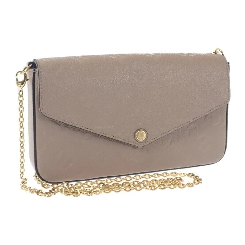 LOUIS VUITTON MONOGRAM EMPREINTE POCHETTE FELICIE SHOULDER BAG: Louis Vuitton Monogram Empreinte Pochette Felicie Shoulder Bag Brand: Louis Vuitton Type/Style: Shoulder Bag Material: Monogram Empreinte Color: Tortreille Size: Width approx. 21.5cm x Height approx.