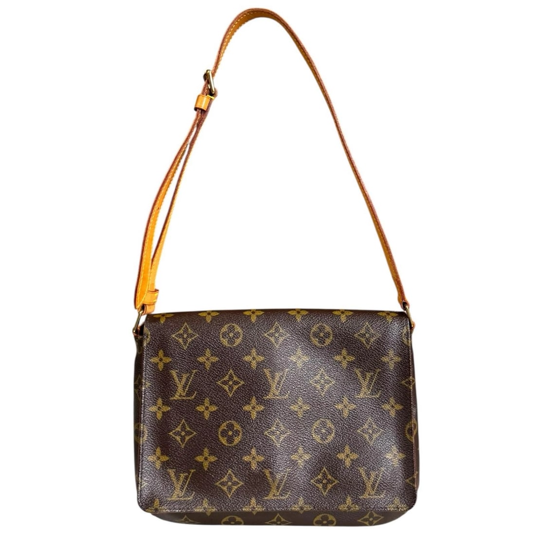 LOUIS VUITTON MONOGRAM MUSETTE TANGO SHORT SHOULDER BAG: LOUIS VUITTON Monogram Musette Tango Short Shoulder Bag Brand: Louis Vuitton Type/Style: Shoulder Bag Material: Monogram Canvas Color: Brown Size: Approx. W26cm x H19.5cm x D5cm Accessories: None