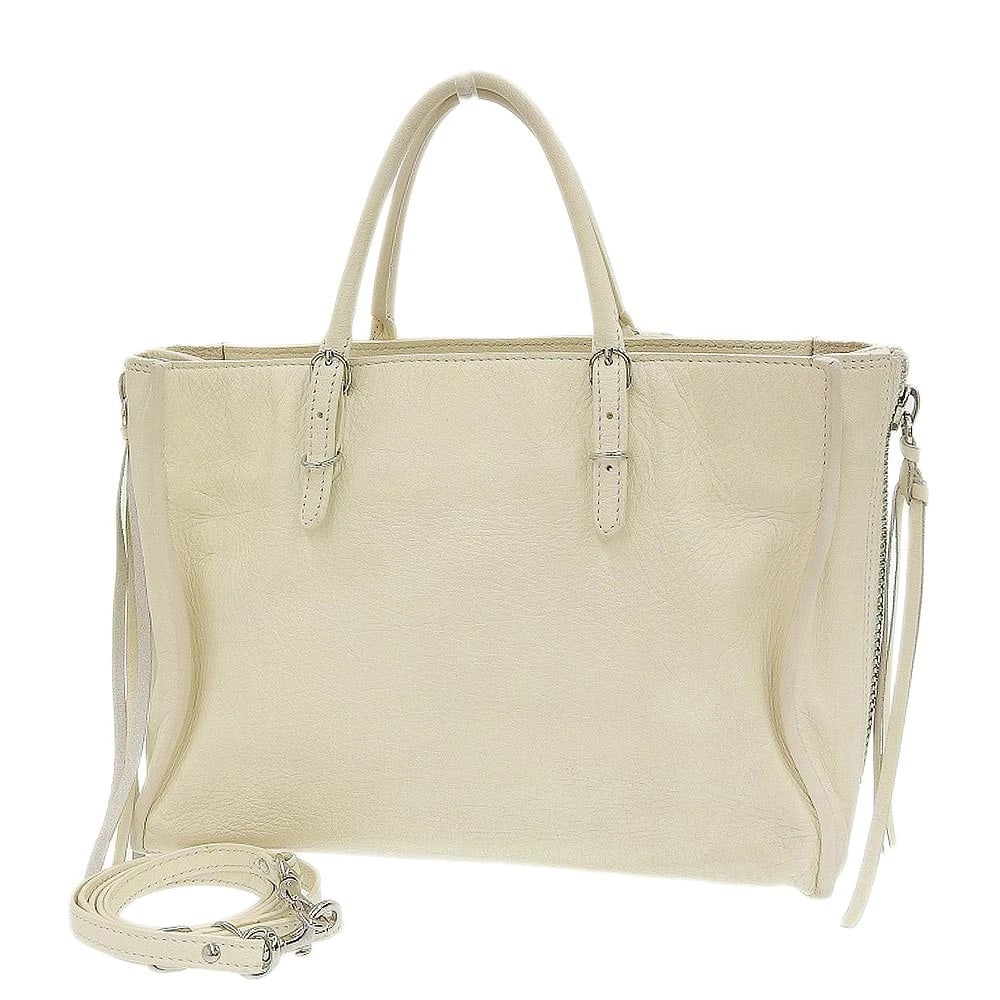 BALENCIAGA PAPER MINI HAND BAG: Balenciaga Paper Mini Hand Bag Brand: Balenciaga Type/Style: Hand Bag Material: Genuine Leather Color: Ivory (Off-White) Size: Width: 25 cm ? 9.8 inches Height: 19 cm ? 7.5 inches Depth: 10 cm ? 3.9