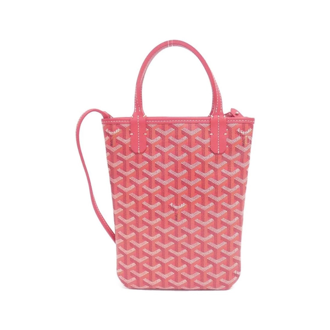 GOYARD POITIERS MINI TOTE BAG: GOYARD Poitiers Mini Tote Bag Brand: Goyard Type/Style: Shoulder Bag Material: Coated Canvas Color: FUCHSIA Size: Width 17cm x Height 24cm x Depth 3cm Accessories: None Accessories Notice: When