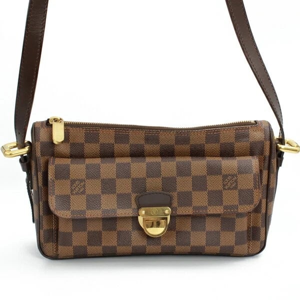 LOUIS VUITTON RAVELLO GM DAMIER EBENE SHOULDER BAG: Louis Vuitton Ravello GM Damier Ebene Shoulder Bag Brand: Louis Vuitton Type/Style: Shoulder Bag Material: Damier Color: Ebene Size: Width 25.5 cm ? Height 15.5 cm ? Depth 7.5 cm Accessories: None