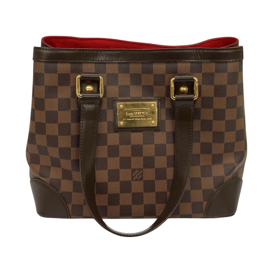 LOUIS VUITTON HAMPSTEAD PM DAMIER EBENE CANVAS TOTE SHOULDER BAG: LOUIS VUITTON Hampstead PM Damier Ebene Canvas Tote Shoulder Bag Brand: LOUIS VUITTON Type/Style: Handbag Material: Leather Color: Brown Size: W approx. 28cm x H approx. 24cm x D approx. 17cm Acce