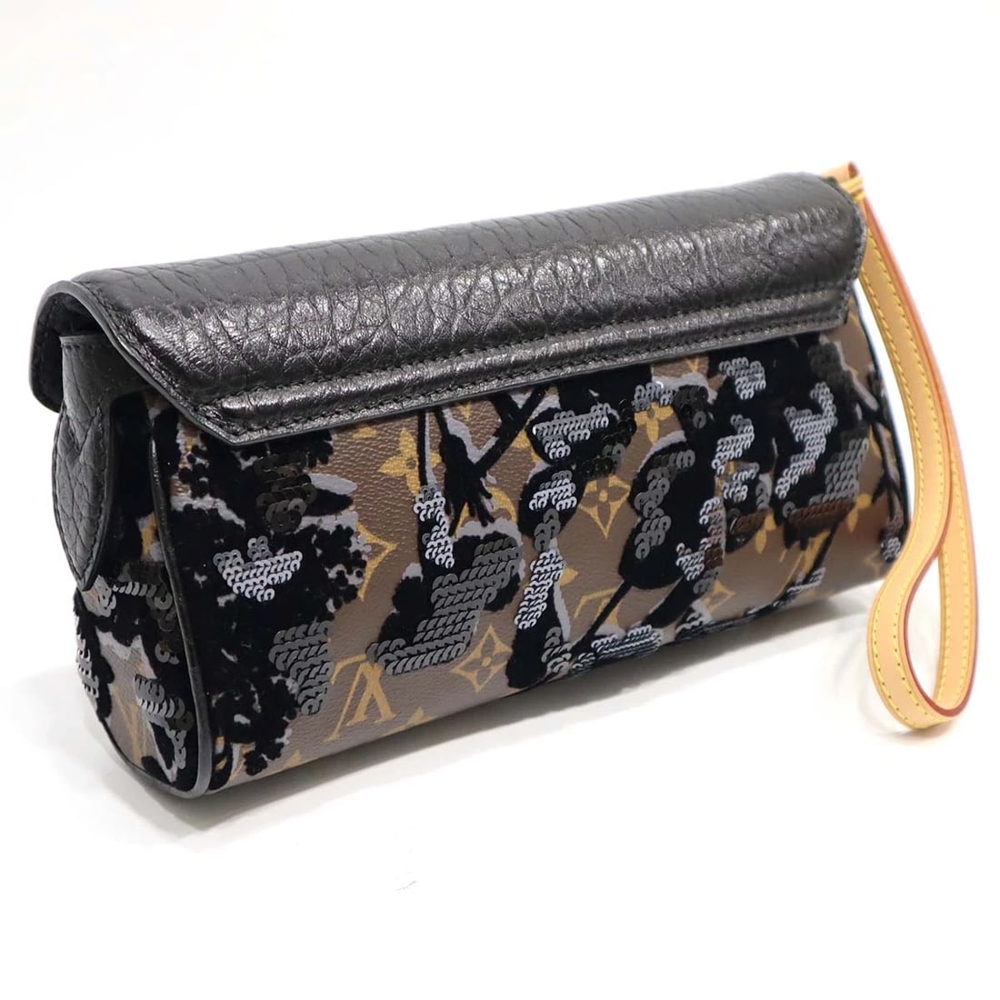 LOUIS VUITTON FLEUR DE JAIS MANEGE CLUTCH MONOGRAM SEQUINS BAG (1 of 4)