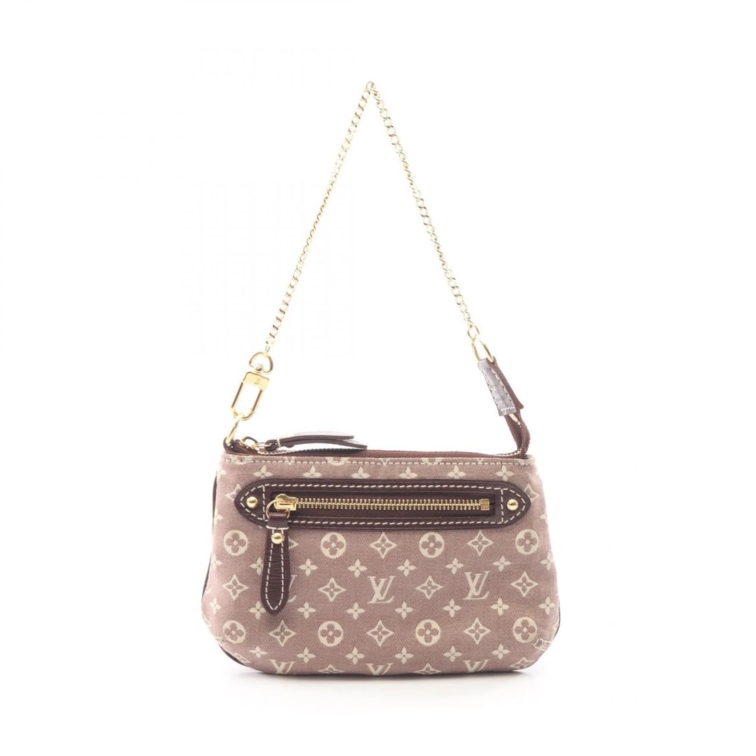 LOUIS VUITTON MINI POCHETTE MONOGRAM IDYLLE CANVAS POUCH BORDEAUX: Louis Vuitton Mini Pochette Monogram Idylle Canvas Pouch Bordeaux Brand: Louis Vuitton Type/Style: Top Handle Bag Material: Monogram Idylle Canvas, Leather Color: Bordeaux Size: Approximately W 16cm x