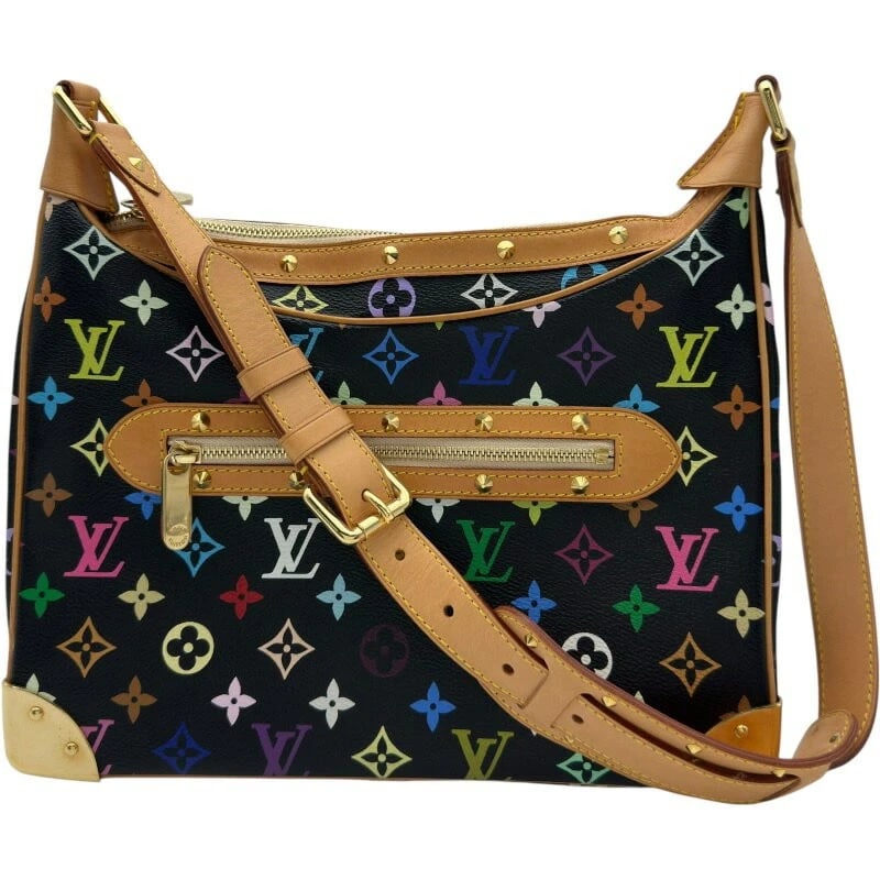 LOUIS VUITTON SHOULDER BAG BOULOGNE: Louis Vuitton Shoulder Bag Boulogne Brand: Louis Vuitton Type/Style: Shoulder bag Material: Monogram Multicolor Canvas Color: Noir (Black) Size: Width: approx. 30 cm (11.8 in) Height: approx. 22.5 cm 