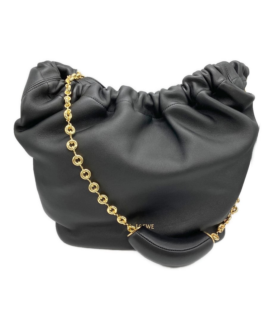 LOEWE HANDBAG GENUINE LEATHER SHOULDER TOTE BAG: LOEWE Handbag Genuine Leather Shoulder Tote Bag Brand: LOEWE Type/Style: Handbag Material: Leather (Loewe's Signature) Color: Black Size: Height: approx. 39 cm (15.4 in) Width: approx. 26 cm (10.2 in)