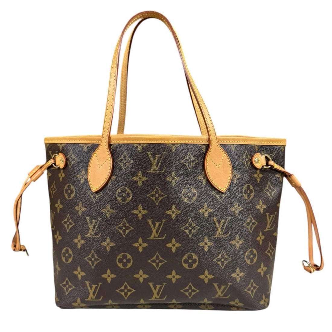 LOUIS VUITTON NEVERFULL PM BROWN MONOGRAM TOTE BAG: Louis Vuitton Neverfull PM Brown Monogram Tote Bag Brand: Louis Vuitton Type/Style: Tote Bag Material: (Main Fabric) Monogram Canvas Color: Brown Size: W approx. 28?36 cm x H approx. 22 cm x D approx.