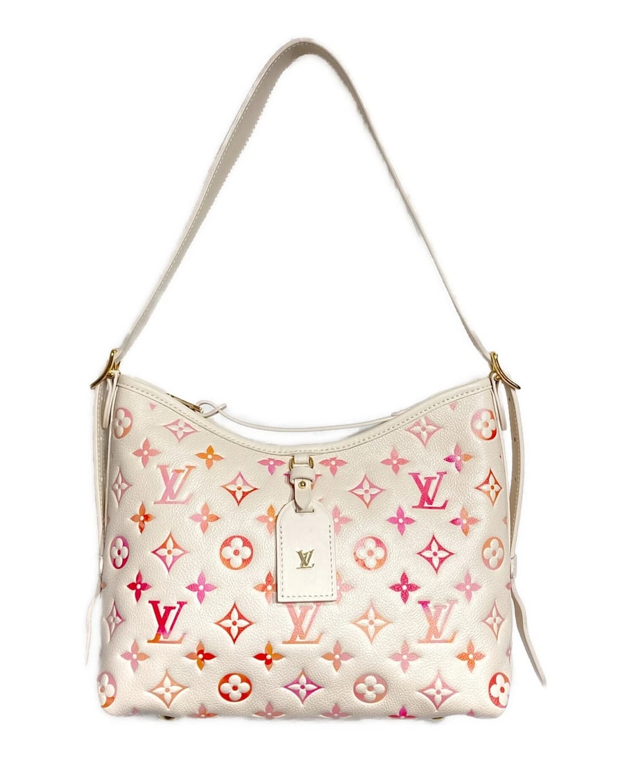 LOUIS VUITTON SHOULDER BAG MONOGRAM: Louis Vuitton Shoulder Bag Monogram Brand: LOUIS VUITTON Type/Style: Handbag Material: None Color: Beige ? Pink Size: Height: approx. 9.3 in (23.5 cm) Width: approx. 11.0 in (28 cm) Depth: approx.